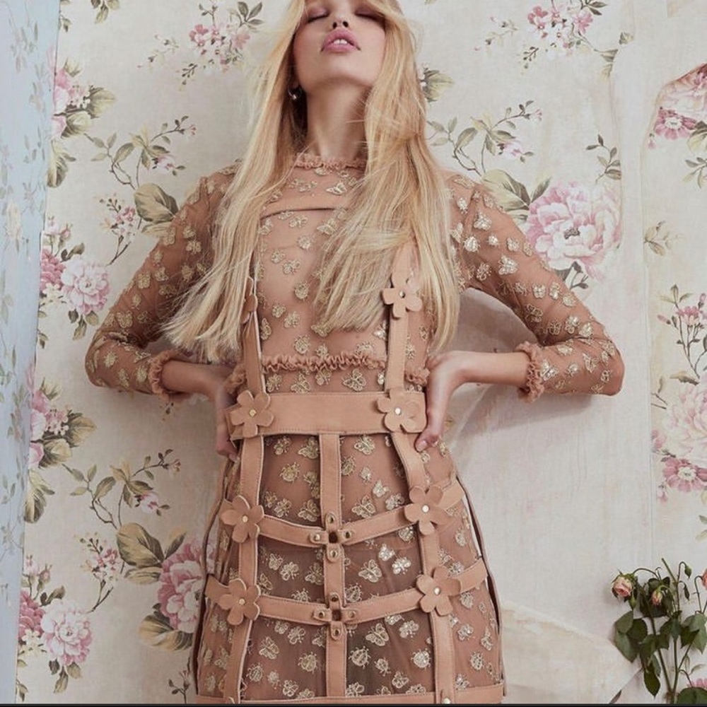 FL&L Cage Dress RARE White Size Small